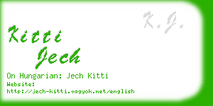 kitti jech business card